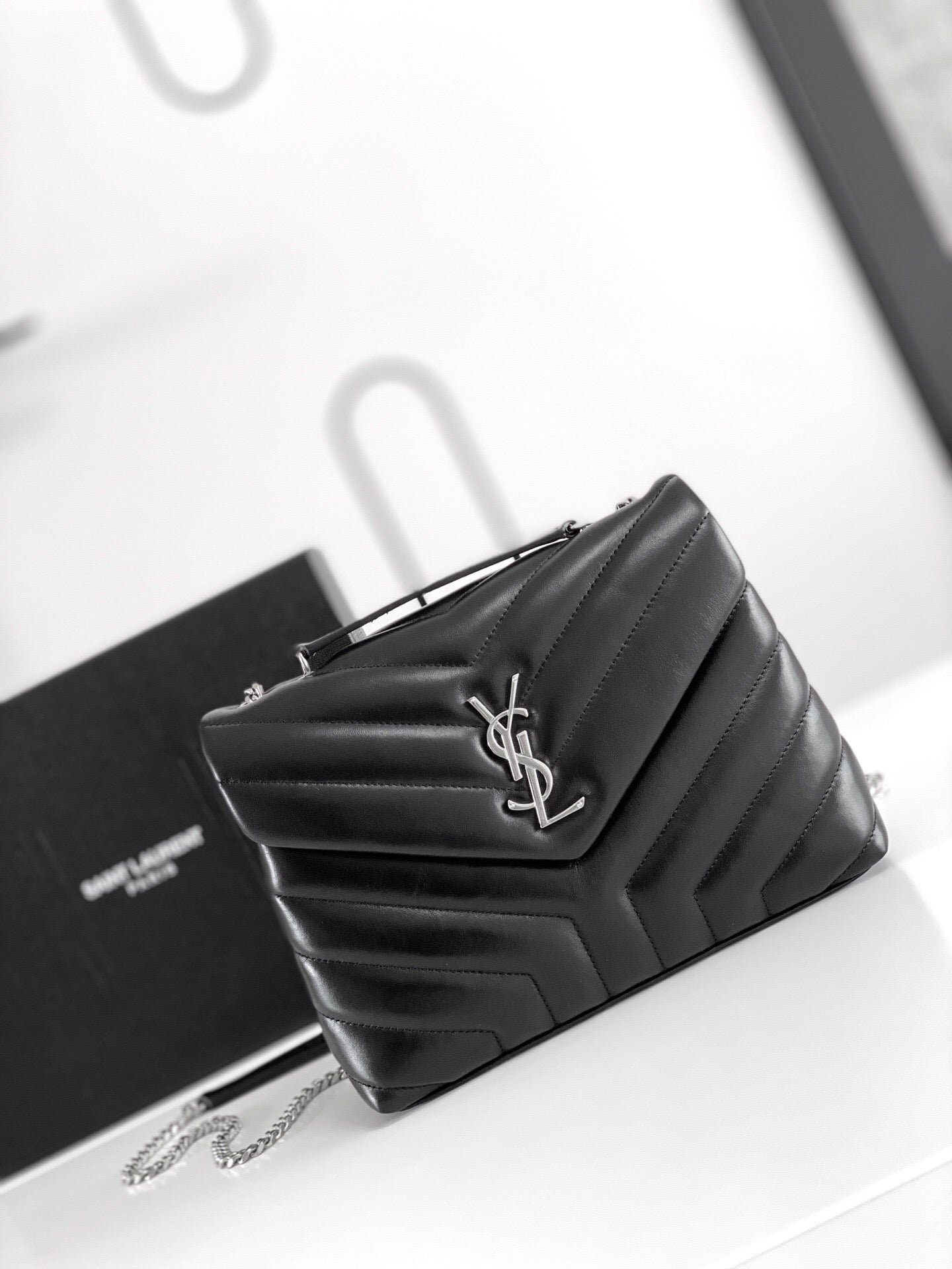 Quilted Leather Chain Shoulder Bag