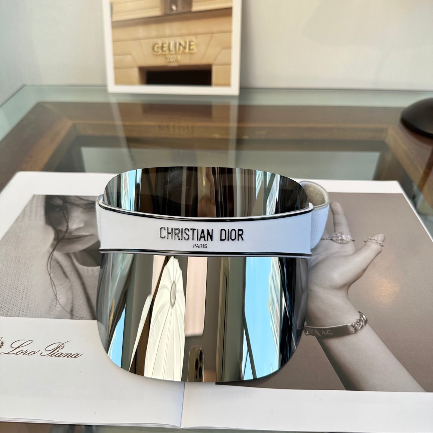 Silver Mirror Shield Visor