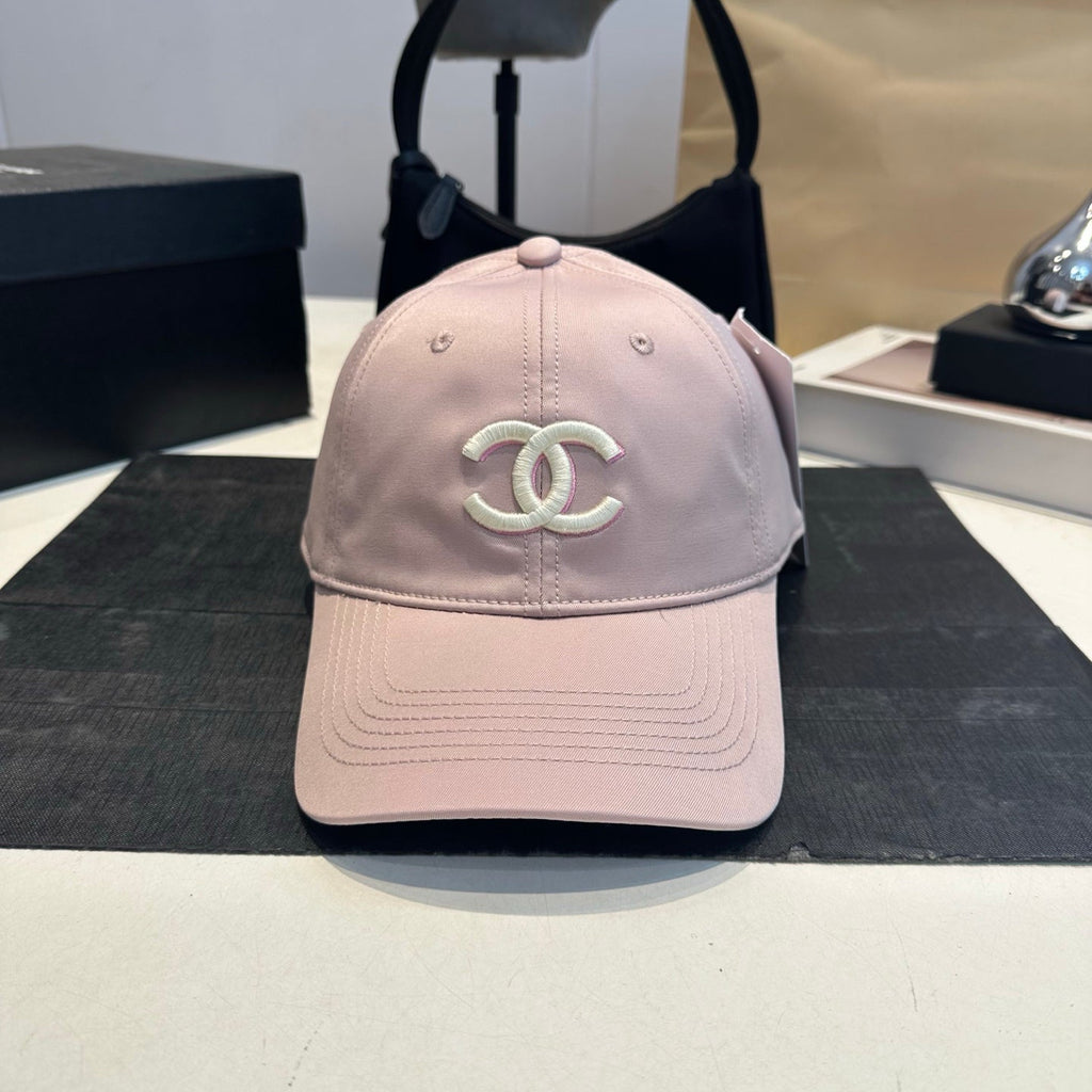 Embroidered Cotton Baseball Cap — Blush