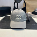 Embroidered Cotton Baseball Cap — Grey