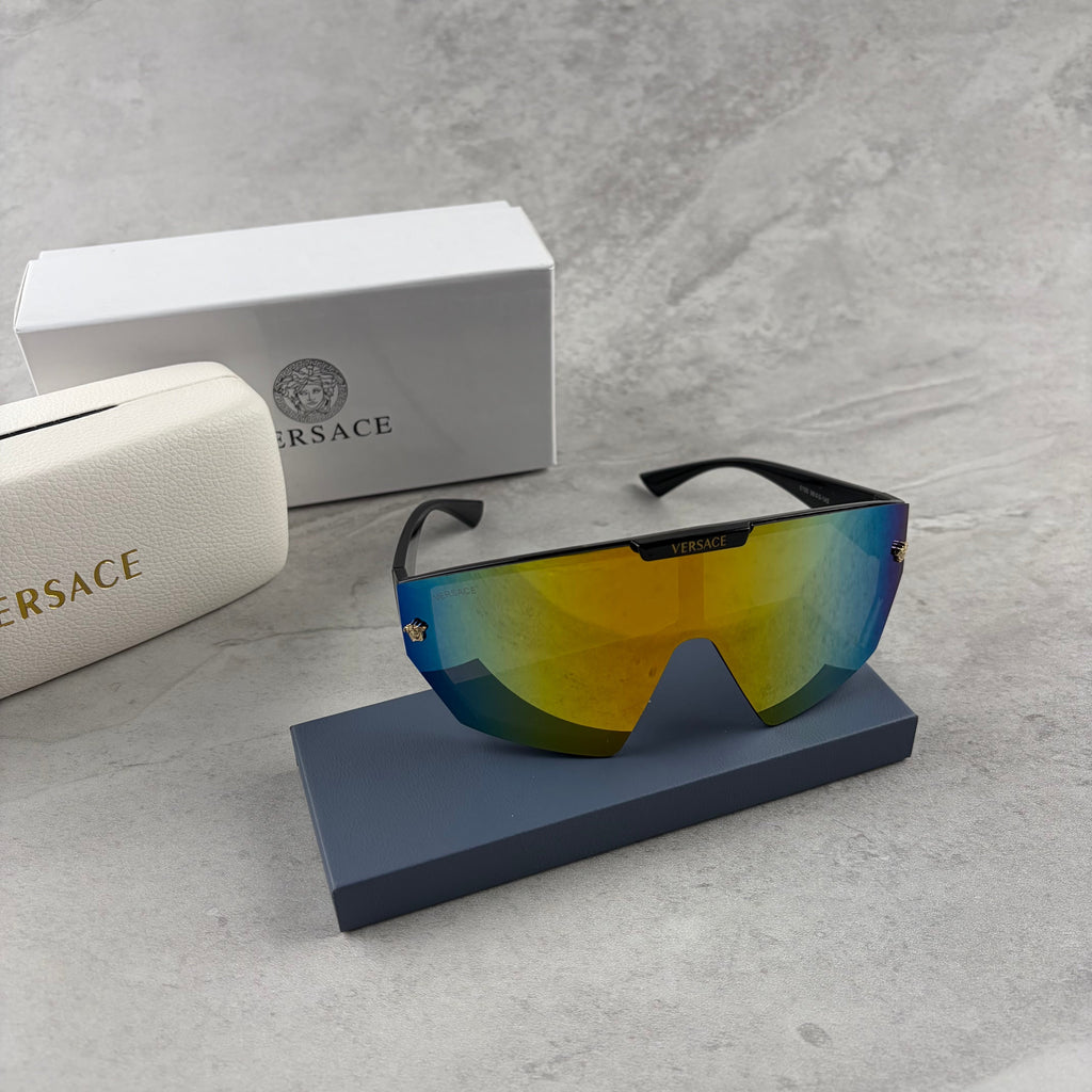 Modern Shield Visor Sunglasses - Unisex Oversized Flat Top Frames