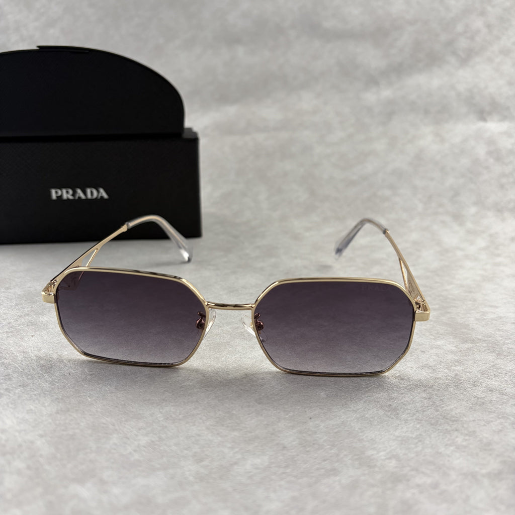 Geometric Gold Frame Sunglasses - Lightweight Premium UV Protection