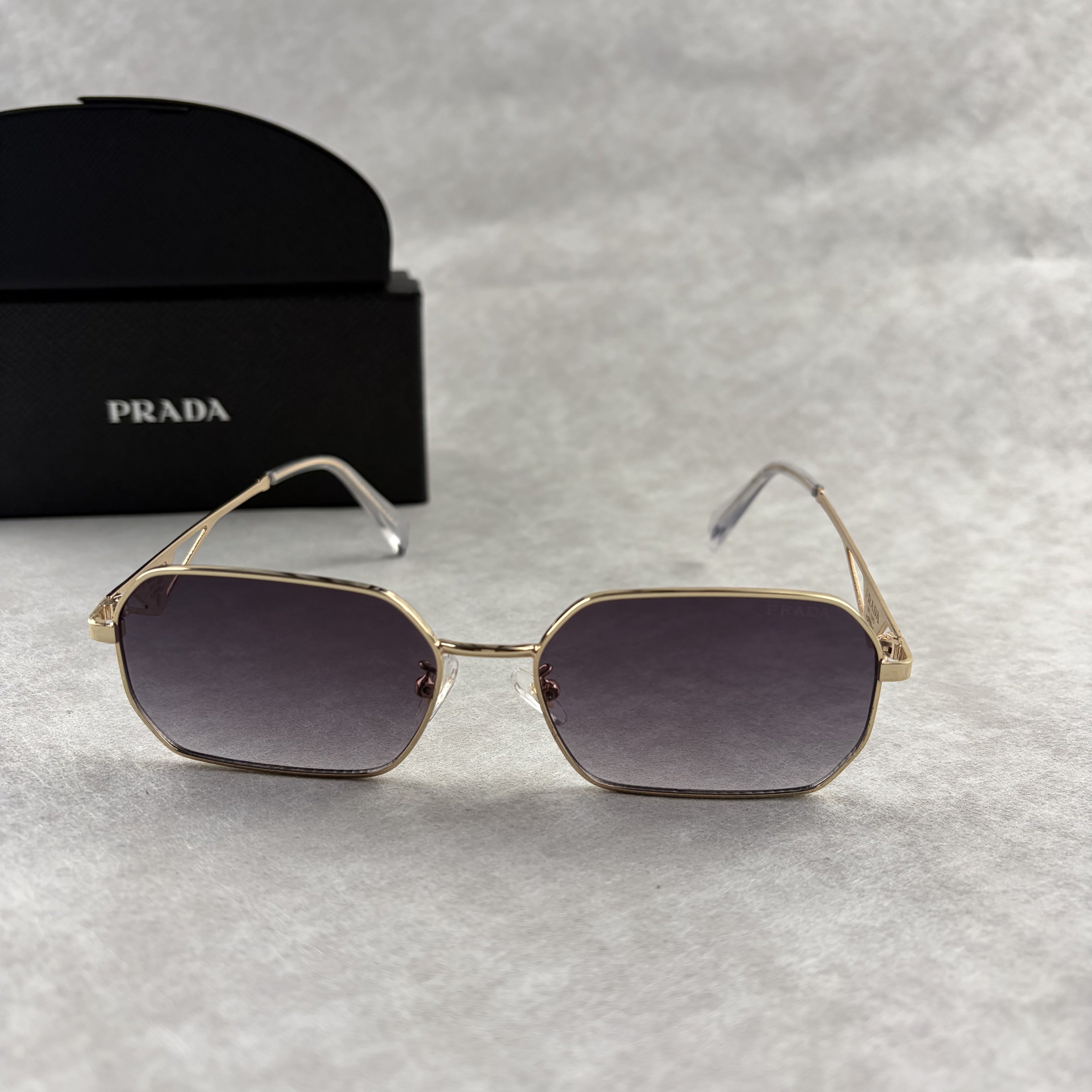 Geometric Gold Frame Sunglasses - Lightweight Premium UV Protection