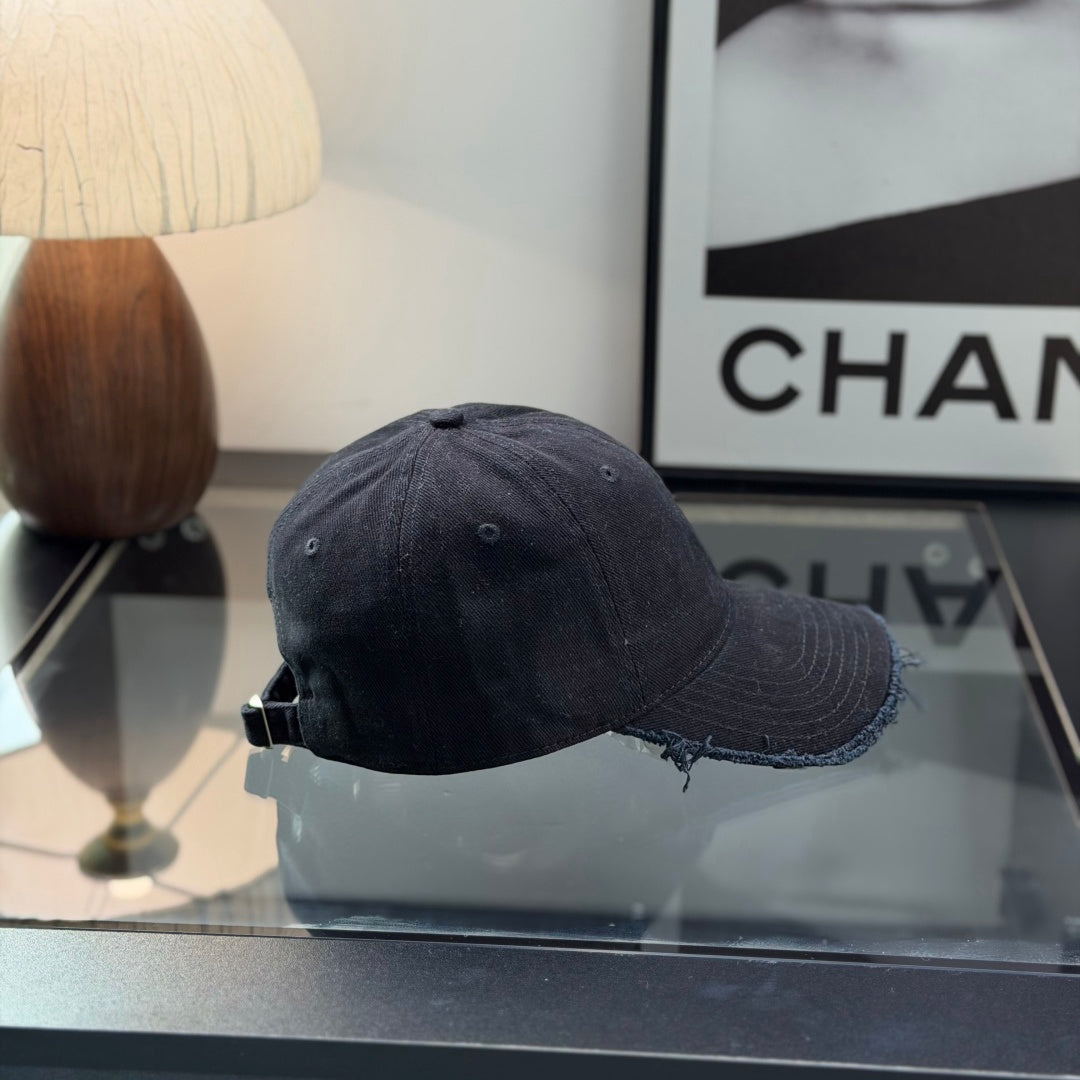 Premium Distressed Baseball Cap - Casual Aesthetic Cotton Hat
