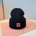 mm Knit Beanie in black
