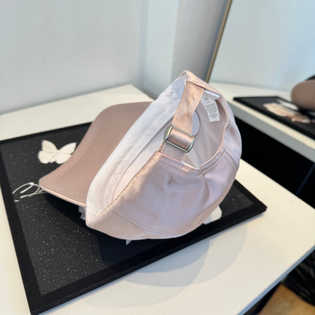Satin Finish Baseball Cap, Adjustable Athleisure Hat for Daily Use