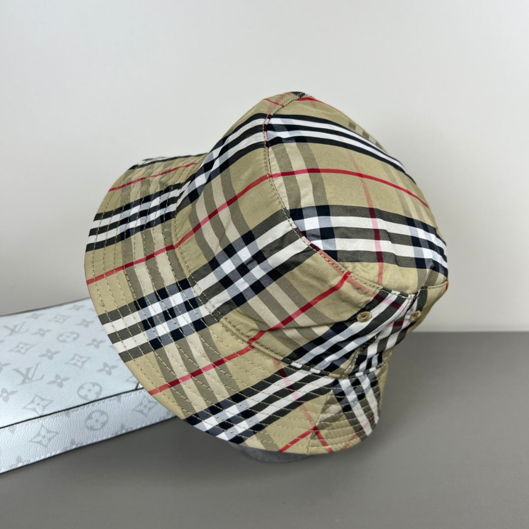 Heritage check cotton bucket hat