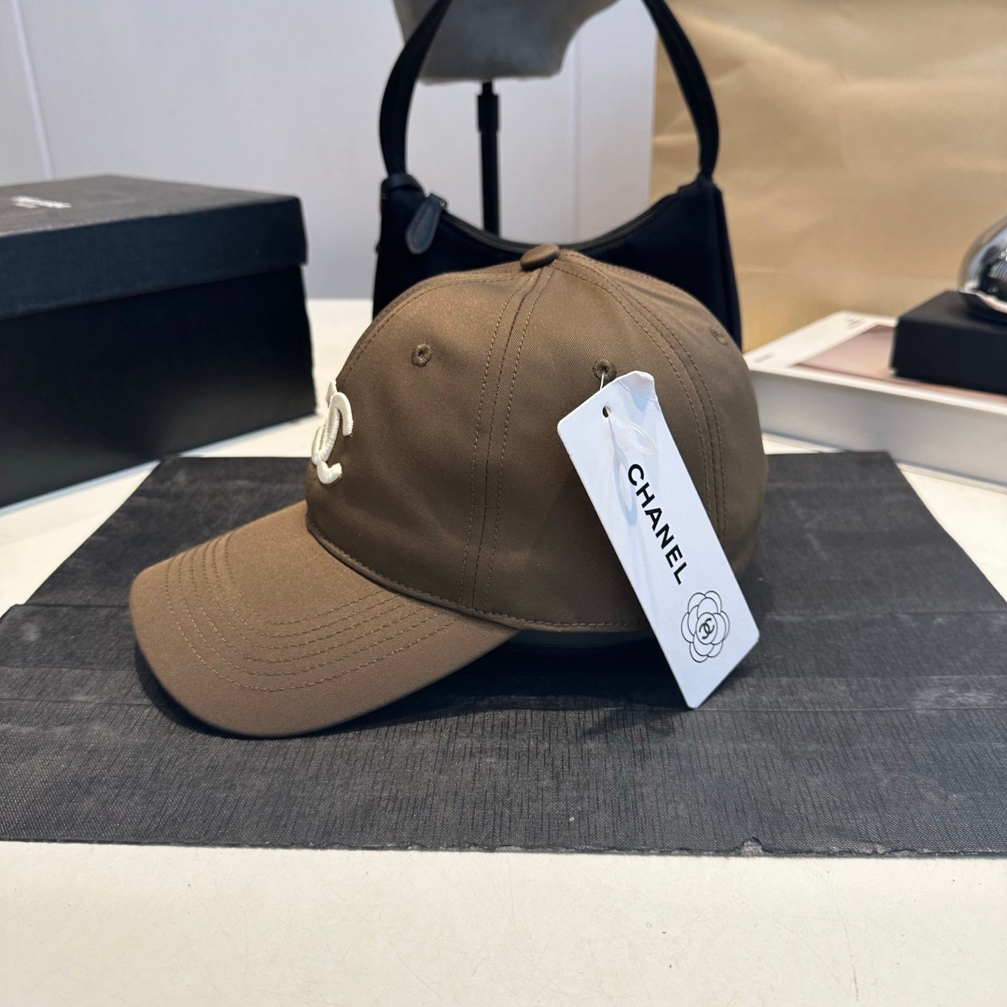 Embroidered Cotton Baseball Cap - Olive
