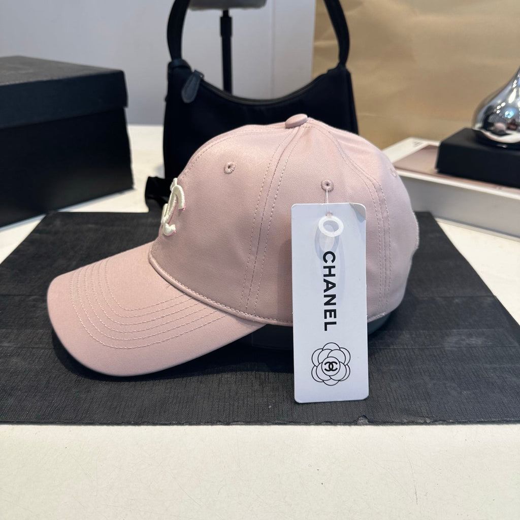 Embroidered Cotton Baseball Cap — Blush