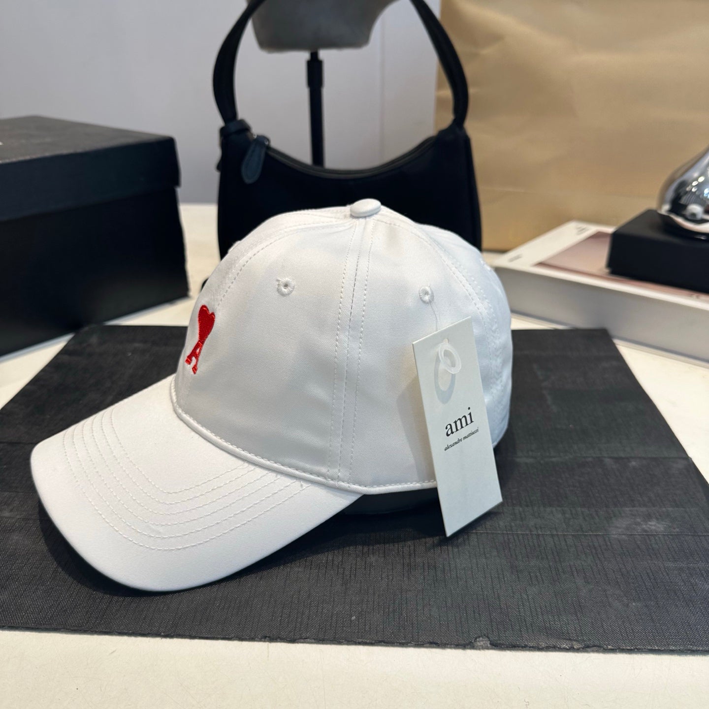 Embroidered Cotton Baseball Cap — White