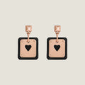 18K As De Celine Black Hermes Earrings