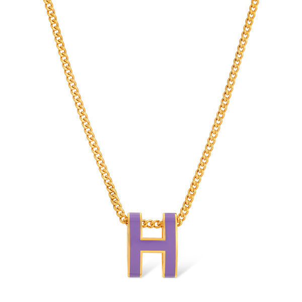 18K Mini Pop Hermes Purple Necklace