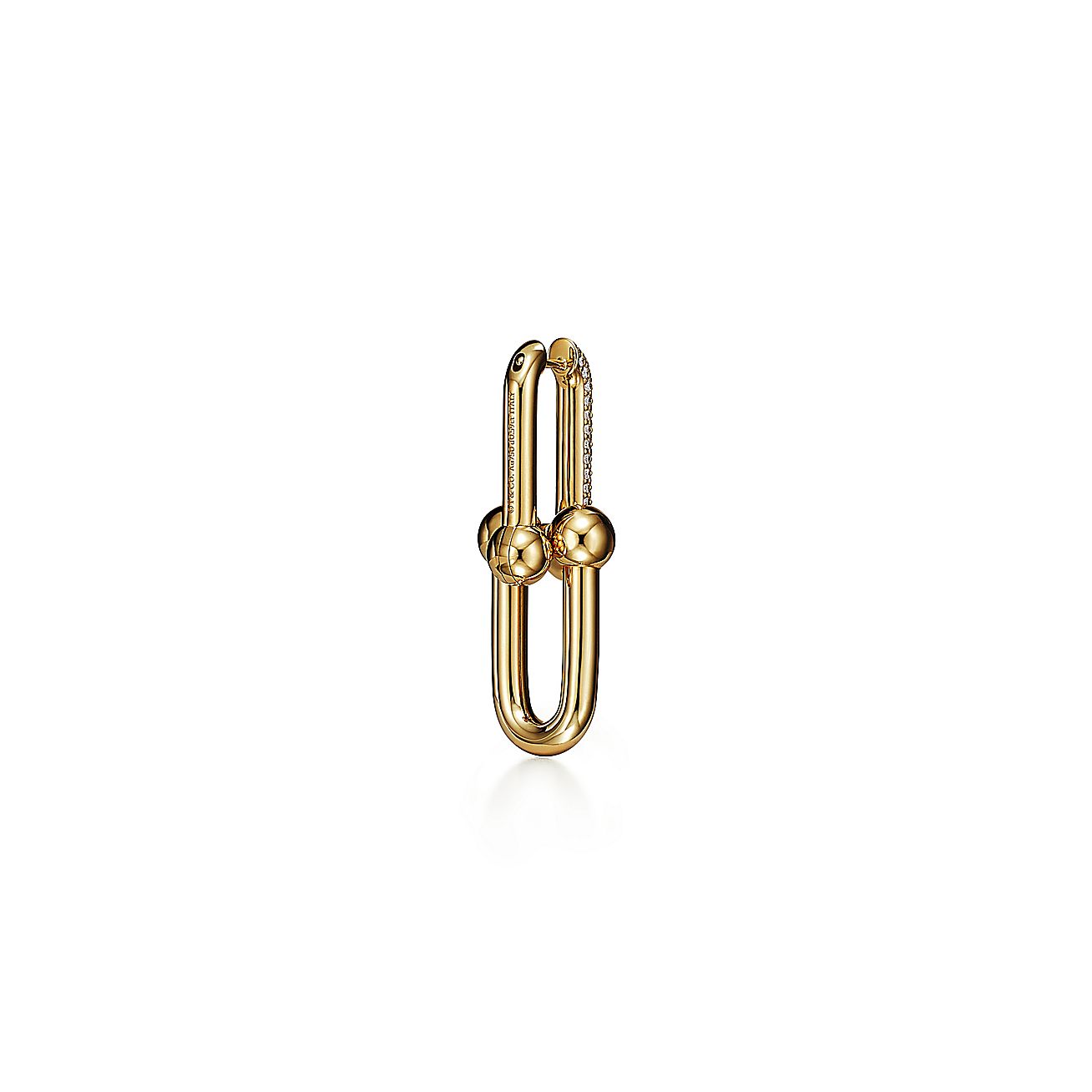 18K Tiffany HardWear Large Link Diamonds Earrings
