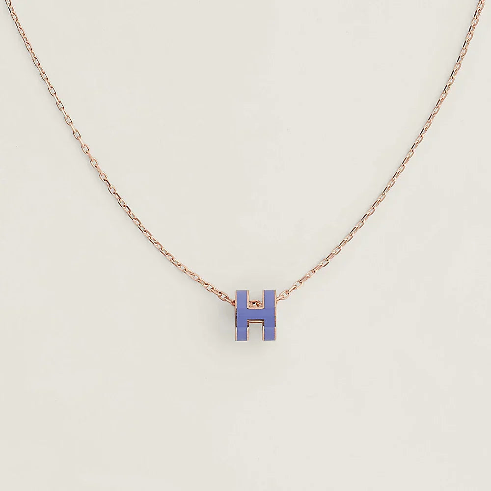 18K Mini Pop Hermes Purple Necklace