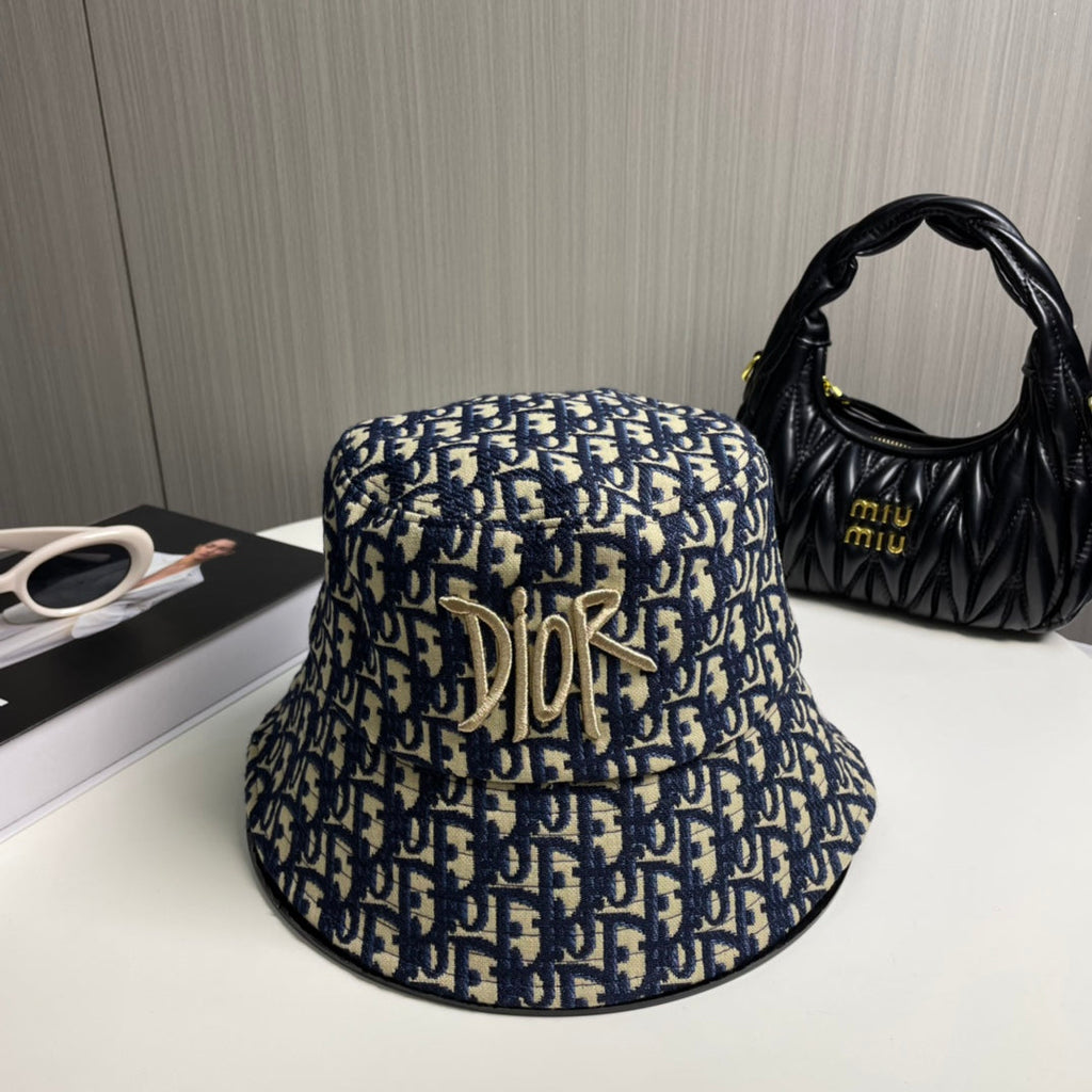 Classic Monogram Embroidered Bucket Hat - Premium Cotton Sun Hat