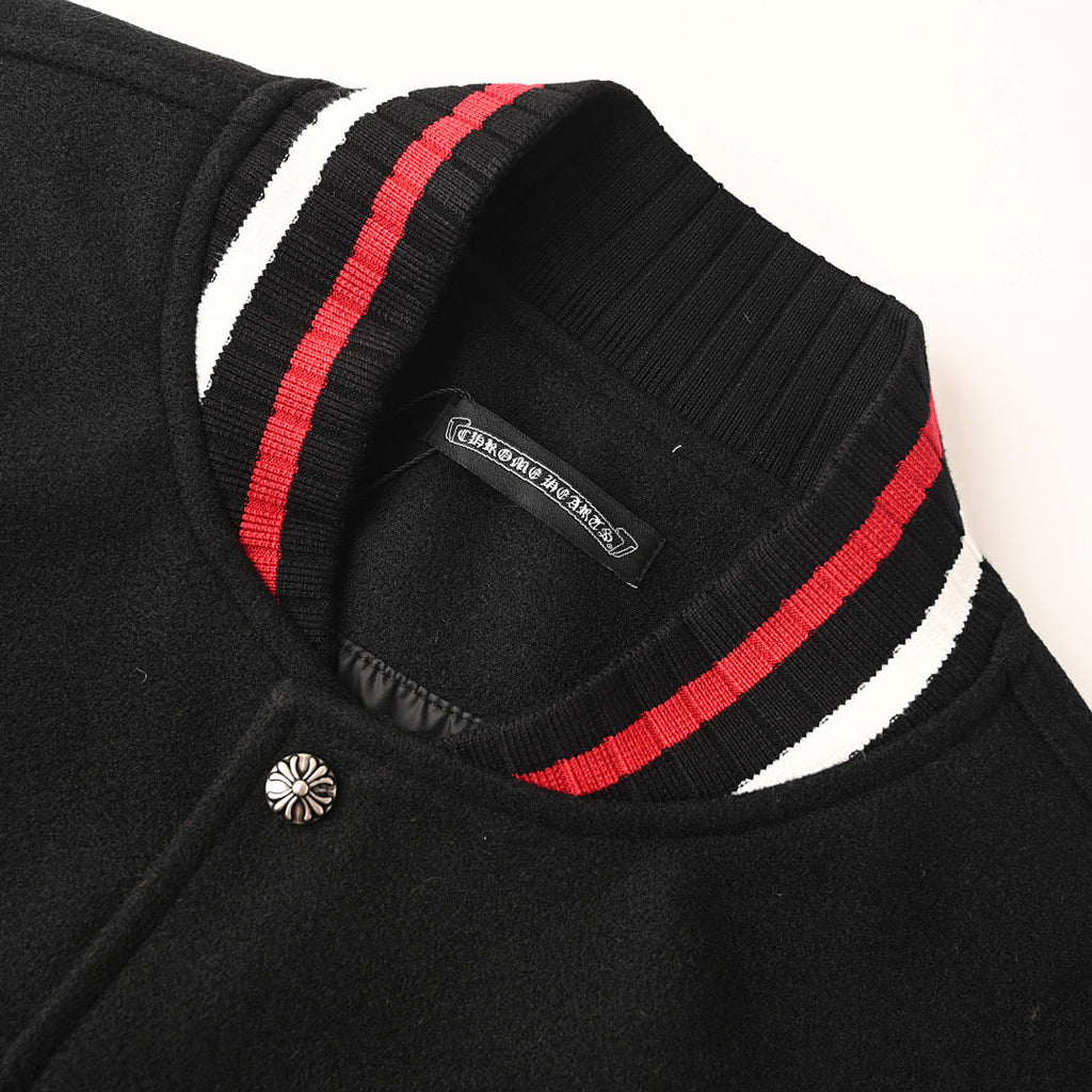Chrome Hearts Cross-Patchwork Baseball Jacket