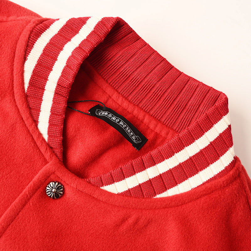 Chrome Hearts Cross-Patchwork Baseball Jacket