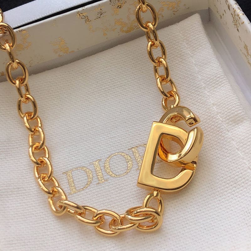 18K Dior Lock Necklace
