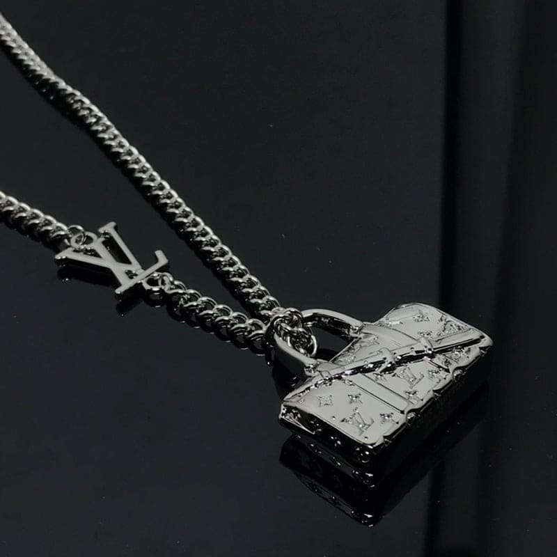 18K Louis Vuitton Monogram Chain Bag Necklace