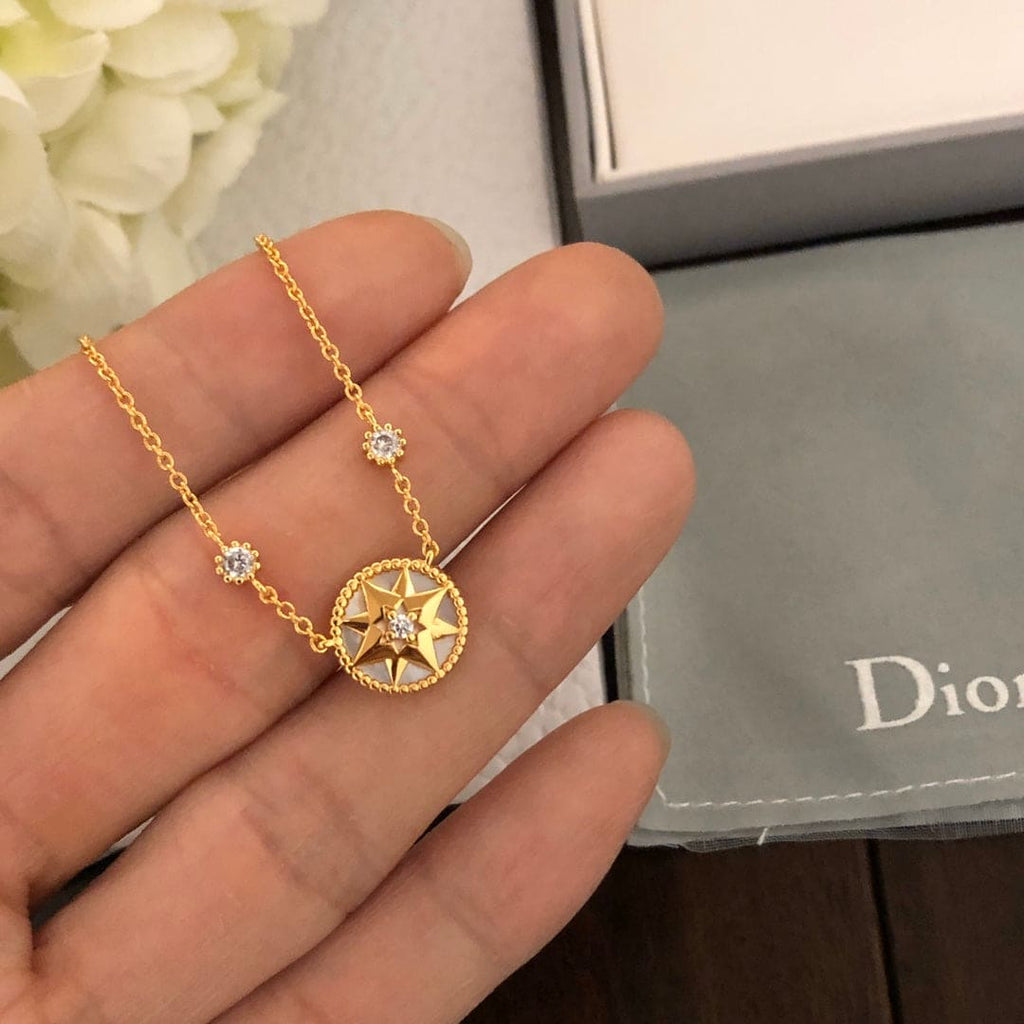 18K Dior Rose Des Vents Vintage Necklace