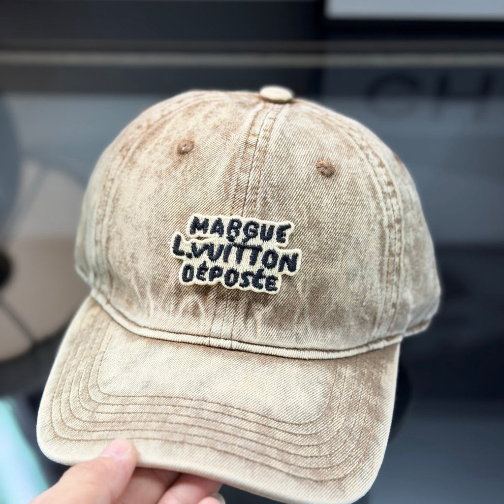 Distressed Denim Baseball Cap - Vintage Washed Streetwear Hat