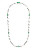 Double Gucci Interlocking Gucci Green Necklace