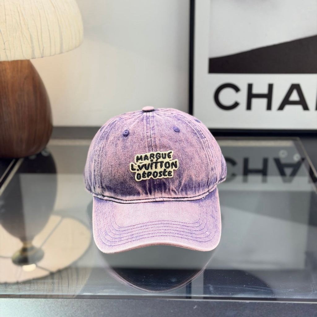 Vintage Washed Denim Baseball Cap - Adjustable Streetwear Hat