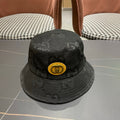 Premium Monogram Bucket Hat - Classic Streetwear Casual Cap
