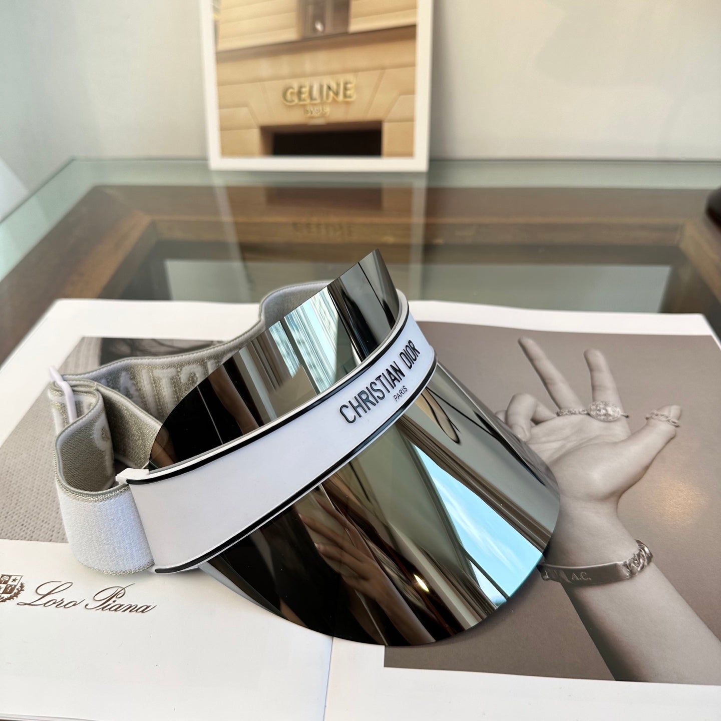 Silver Mirror Shield Visor