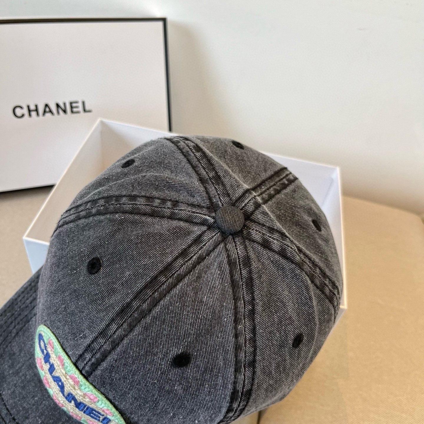 Vintage Distressed Denim Baseball Cap - Adjustable Unisex Casual Hat