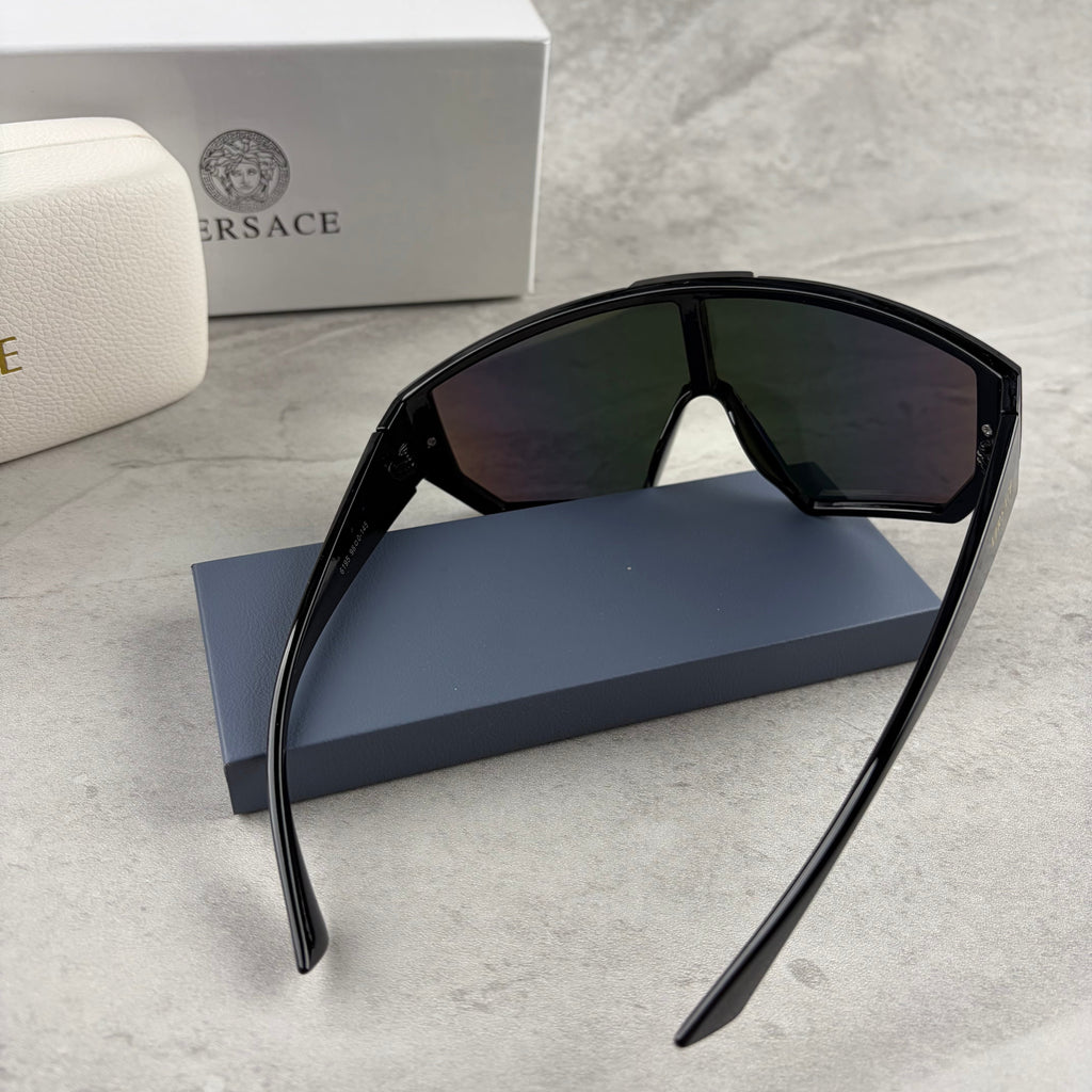 Modern Shield Visor Sunglasses - Unisex Oversized Flat Top Frames
