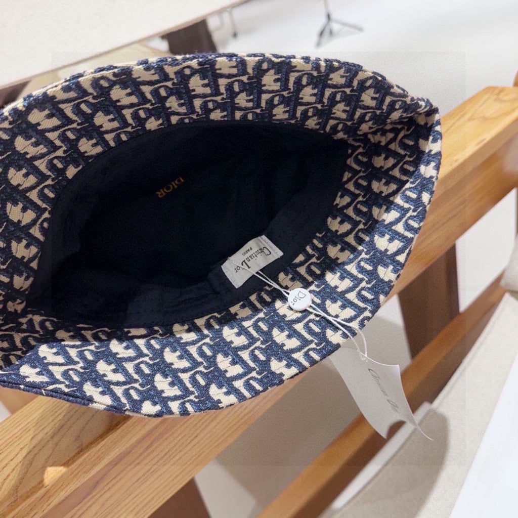 Classic Monogram Jacquard Bucket Hat - Premium Cotton Sun Cap