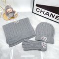 Set of Beanie Glove Scarf