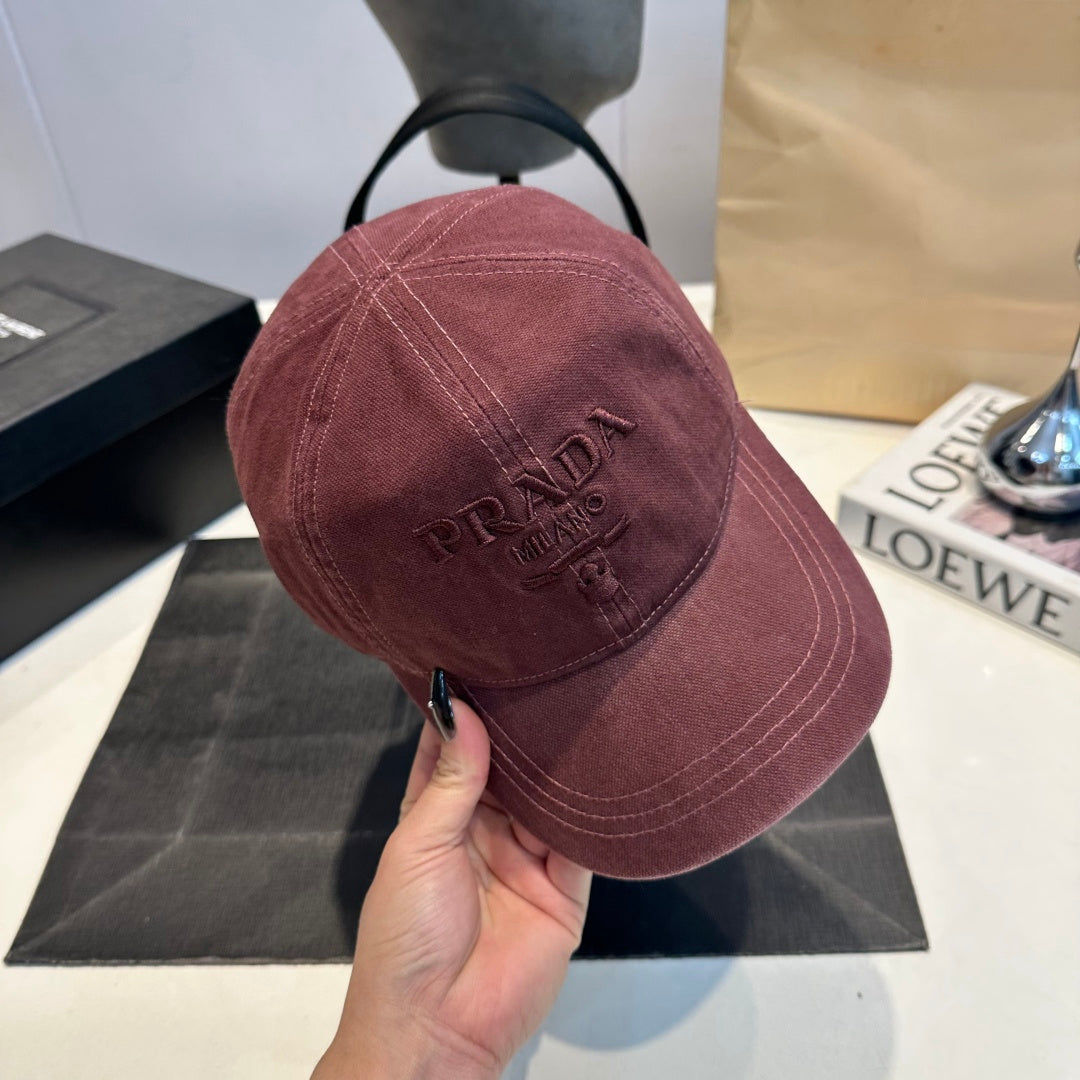 Embroidered Cotton Baseball Cap - Refined Minimalist Headwear