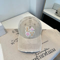 Vintage Distressed Baseball Cap – Embroidered Cotton Sun Hat
