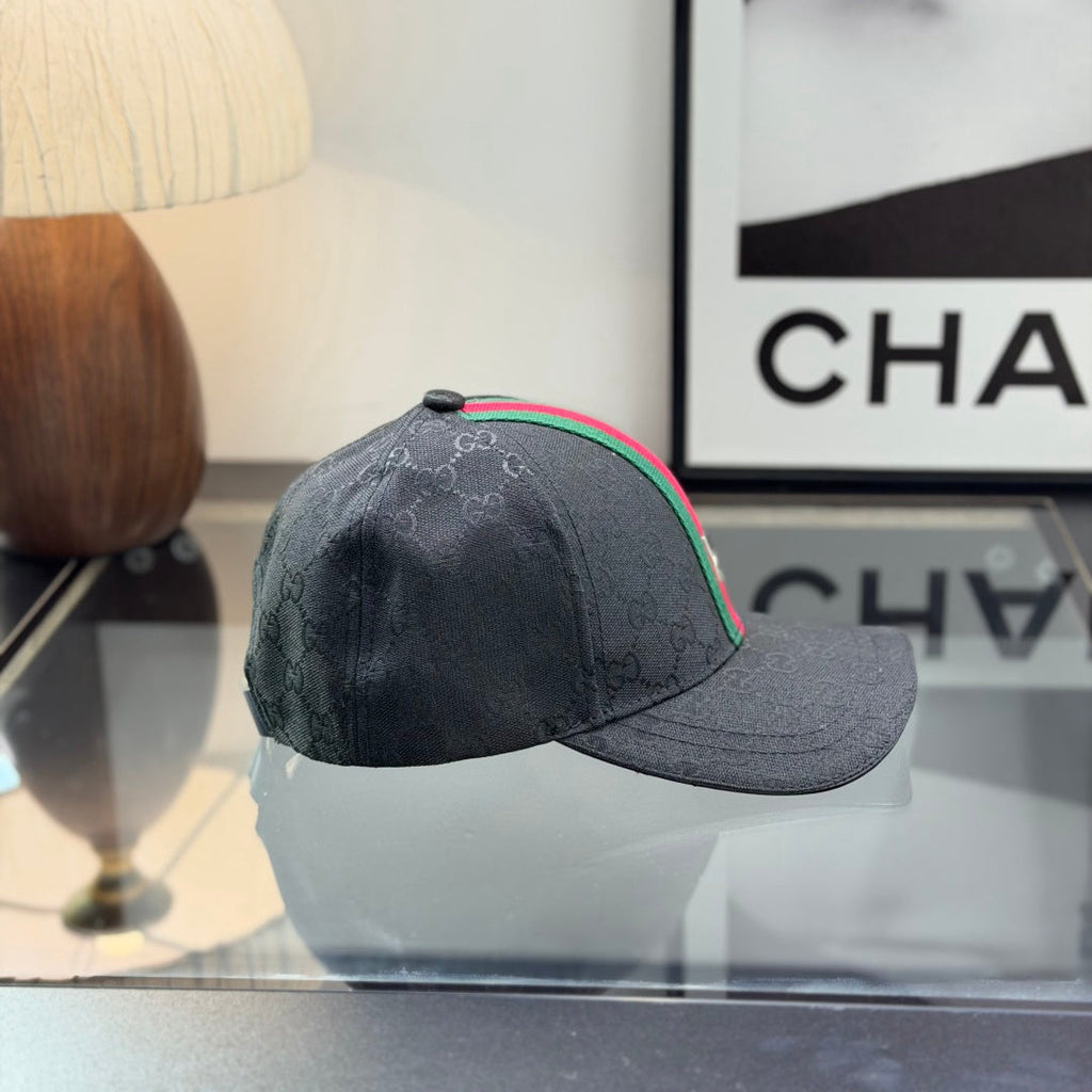 Premium Streetwear Baseball Cap with Signature Stripe & Monogram