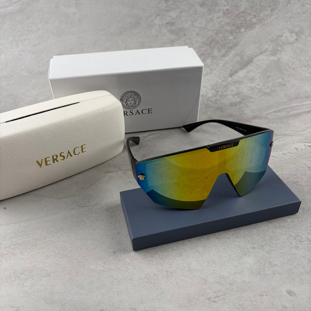 Modern Shield Visor Sunglasses - Unisex Oversized Flat Top Frames