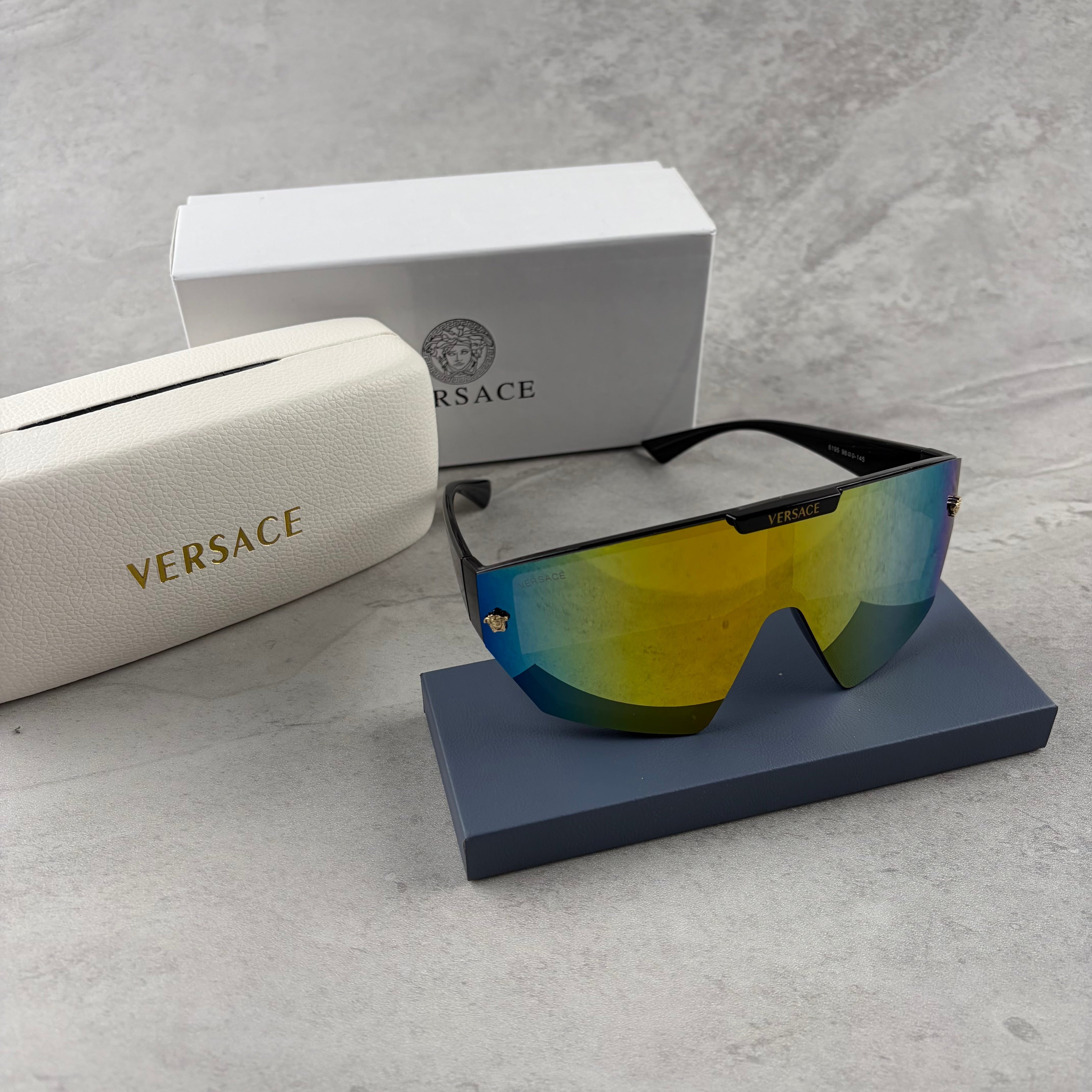 Modern Shield Visor Sunglasses - Unisex Oversized Flat Top Frames