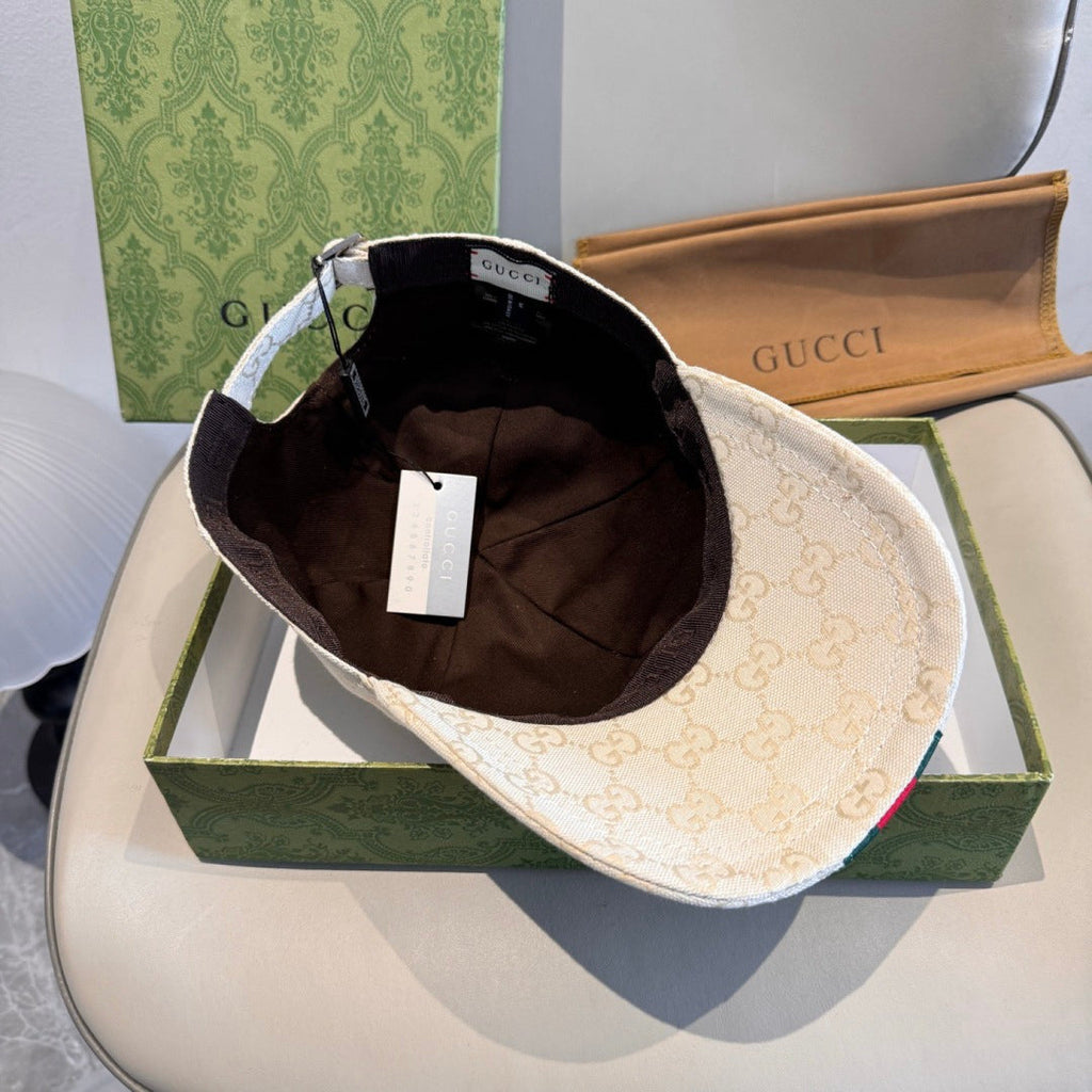 Elegant Monogram Cap in Soft Cream