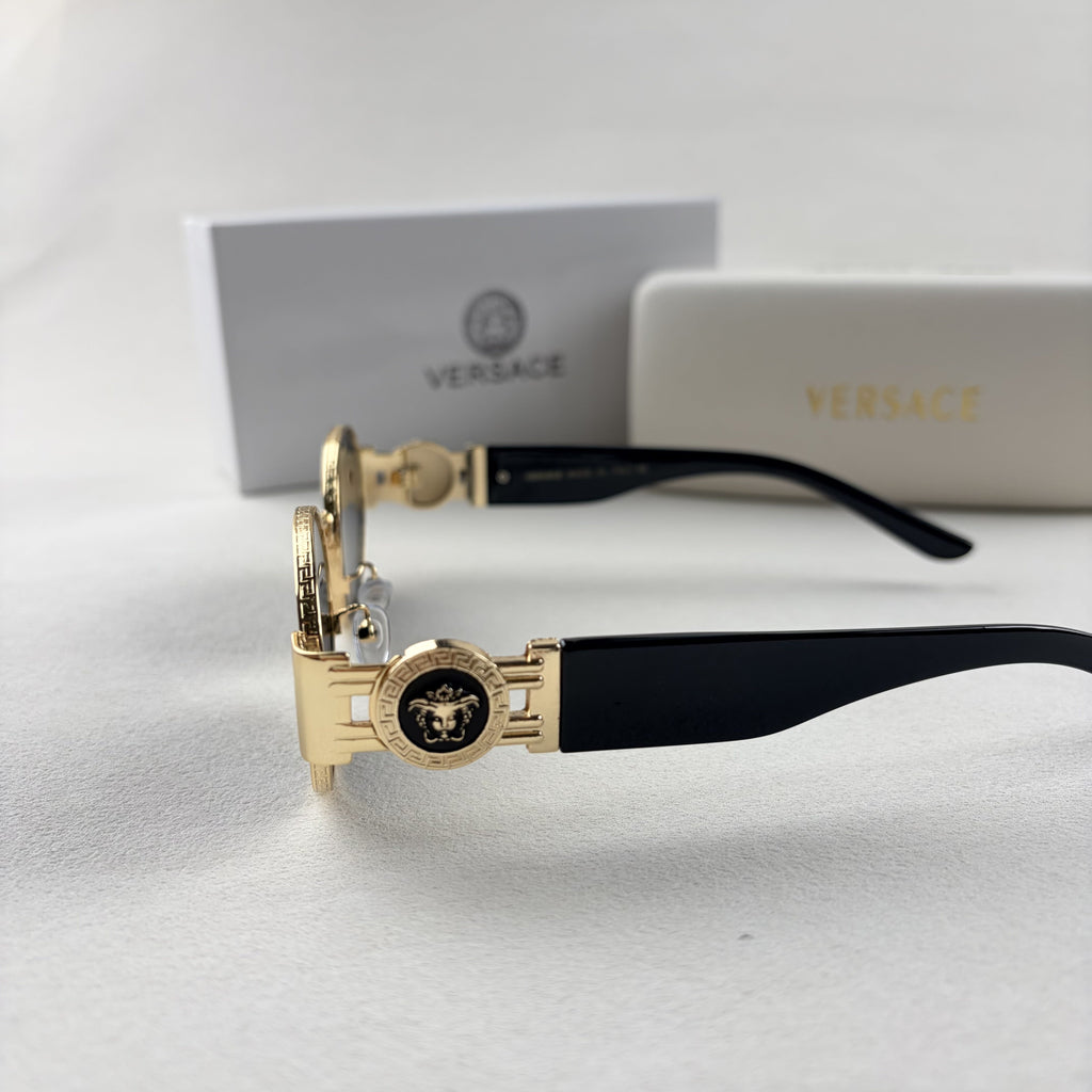 Oval Gold Frame Sunglasses - Premium Metal Designer Shades