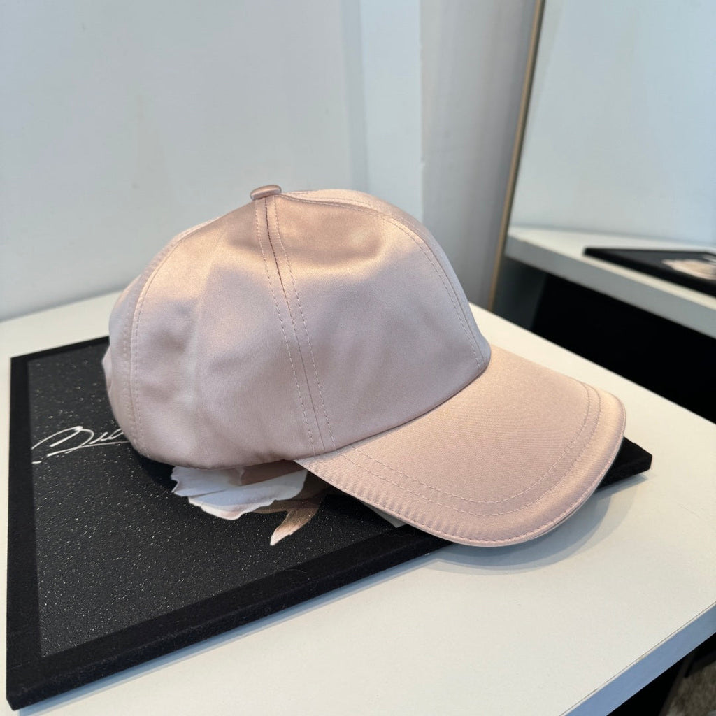 Satin Finish Baseball Cap, Adjustable Athleisure Hat for Daily Use