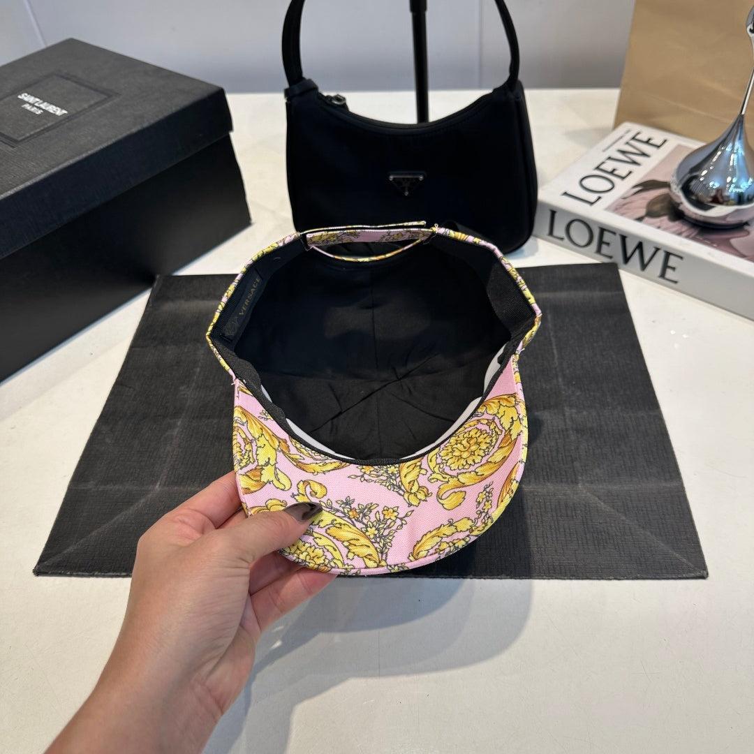 Embroidered Floral Baseball Cap in Soft Pink