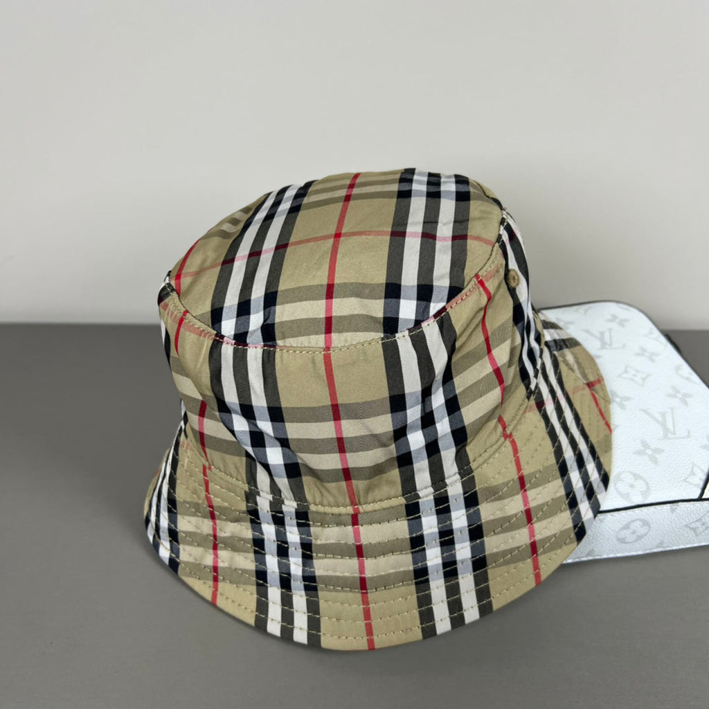 Heritage check cotton bucket hat