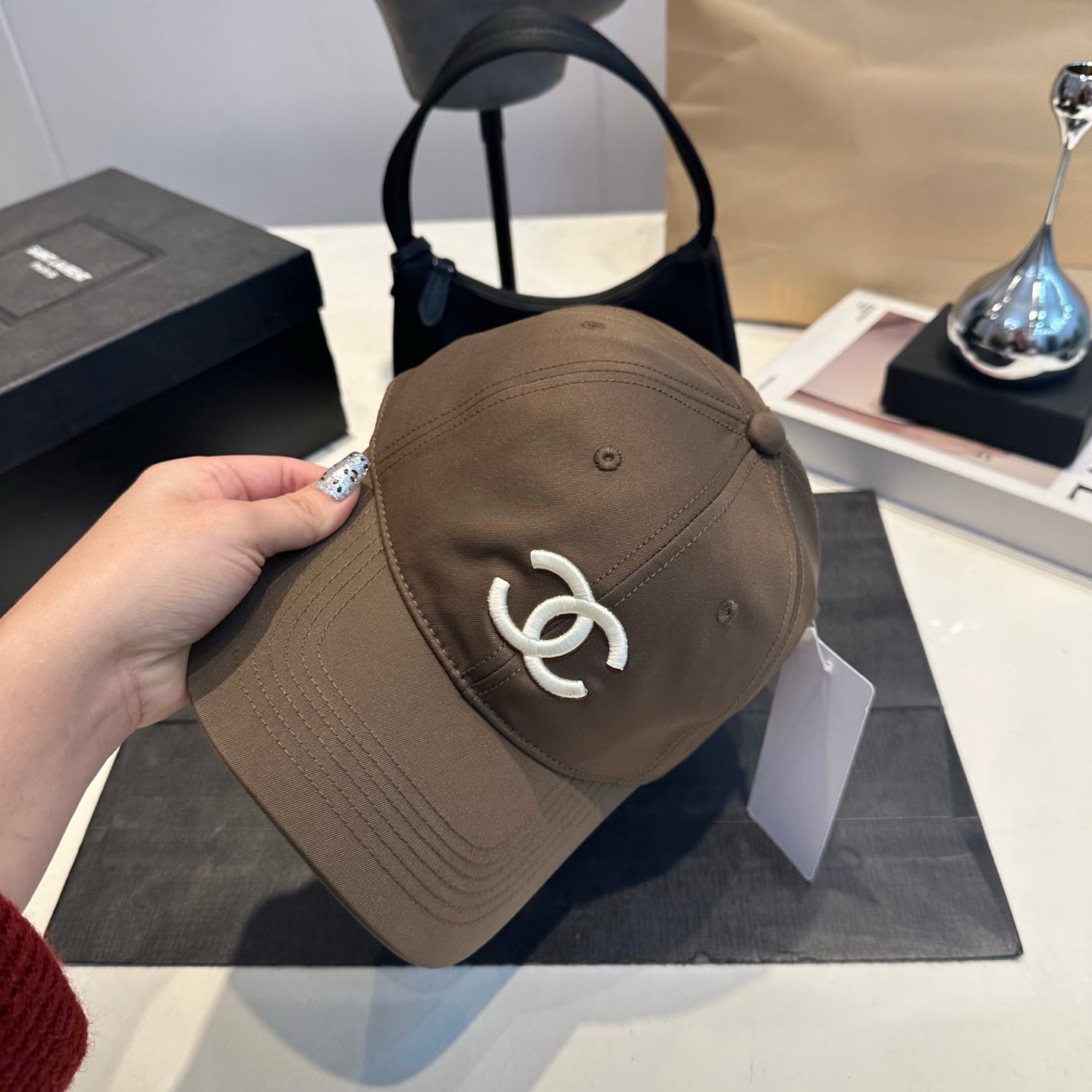 Embroidered Cotton Baseball Cap - Olive