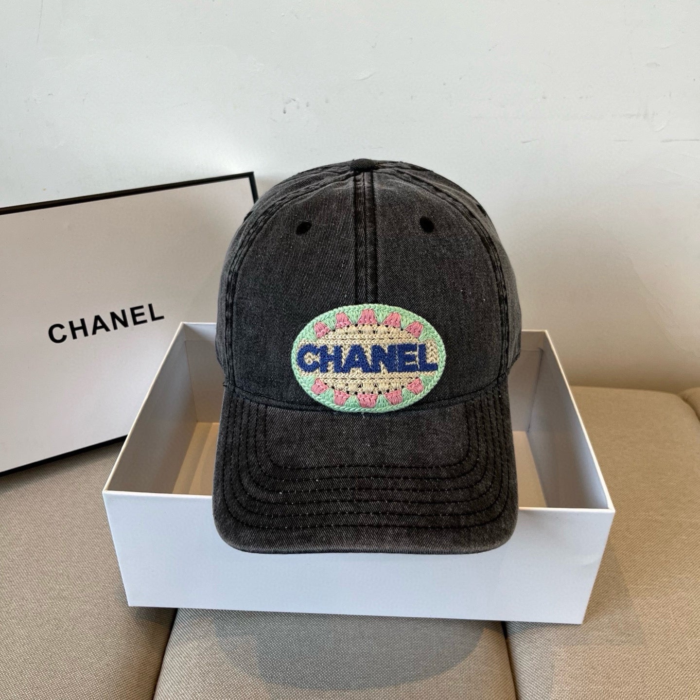 Vintage Distressed Denim Baseball Cap - Adjustable Unisex Casual Hat