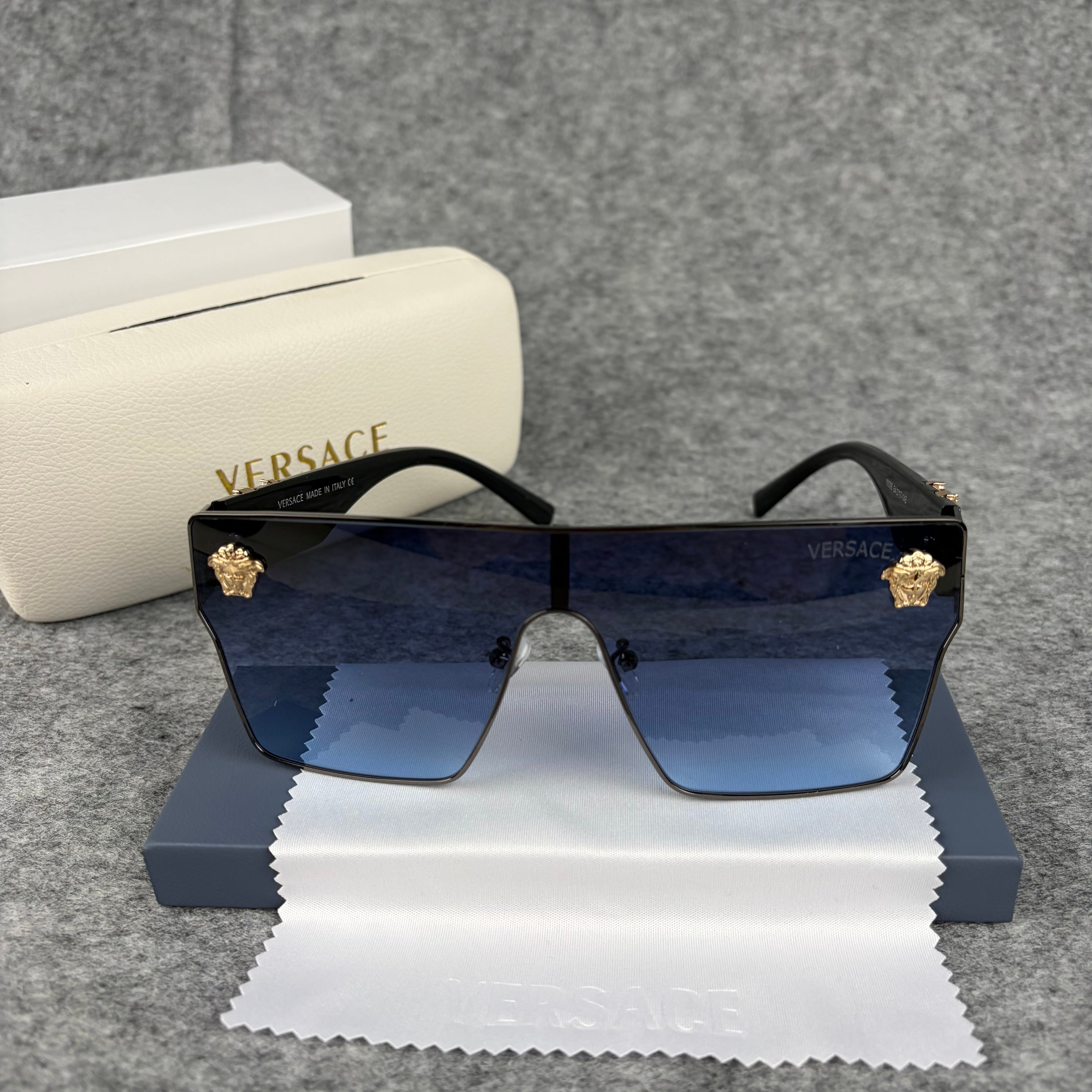 Modern Statement Shield Sunglasses - Oversized Gradient Lens UV400