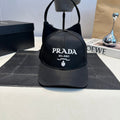 Elegant Embroidered Baseball Cap in Black