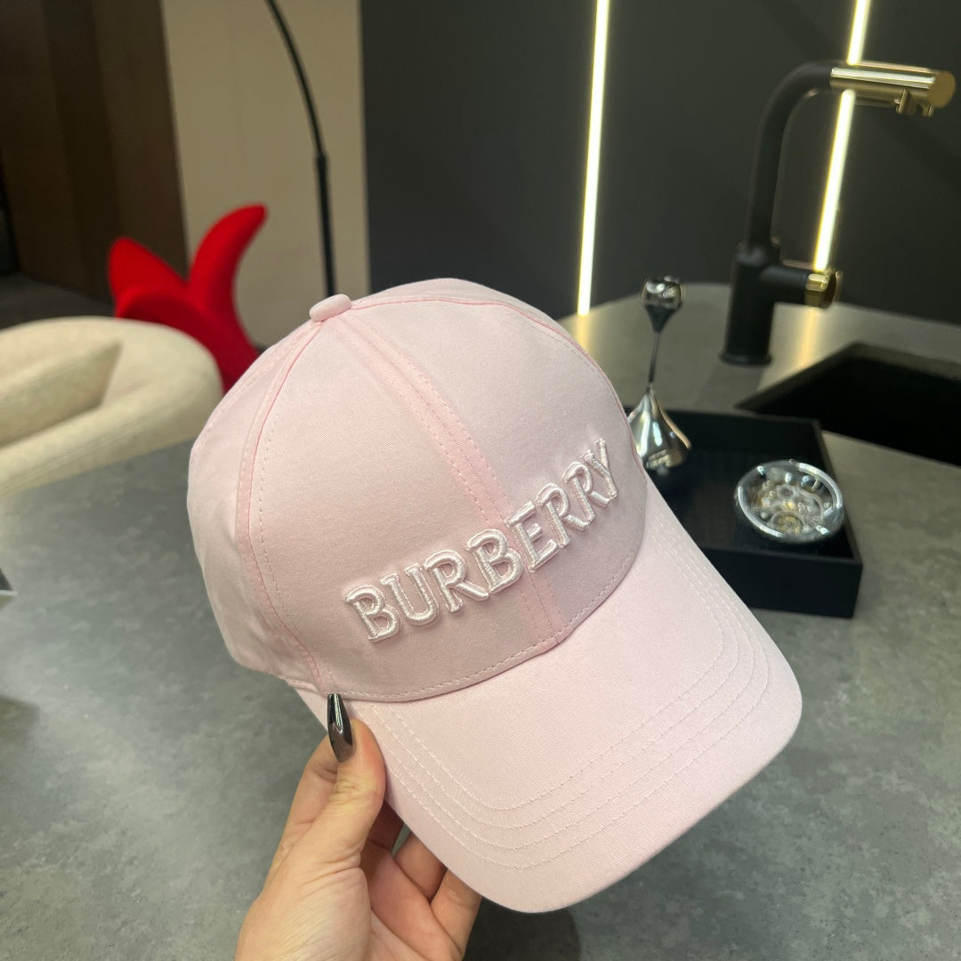 Elegant Pink Embroidered Cap for Minimalist Style