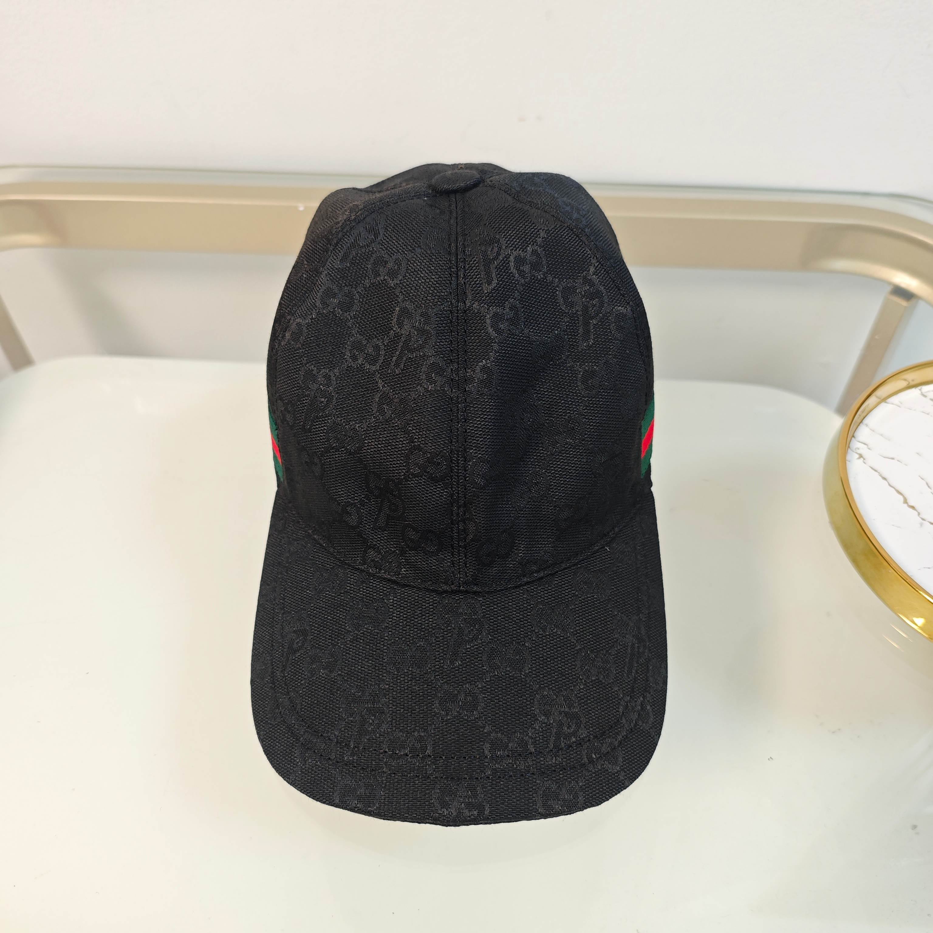 Elegant Black Monogram Baseball Cap