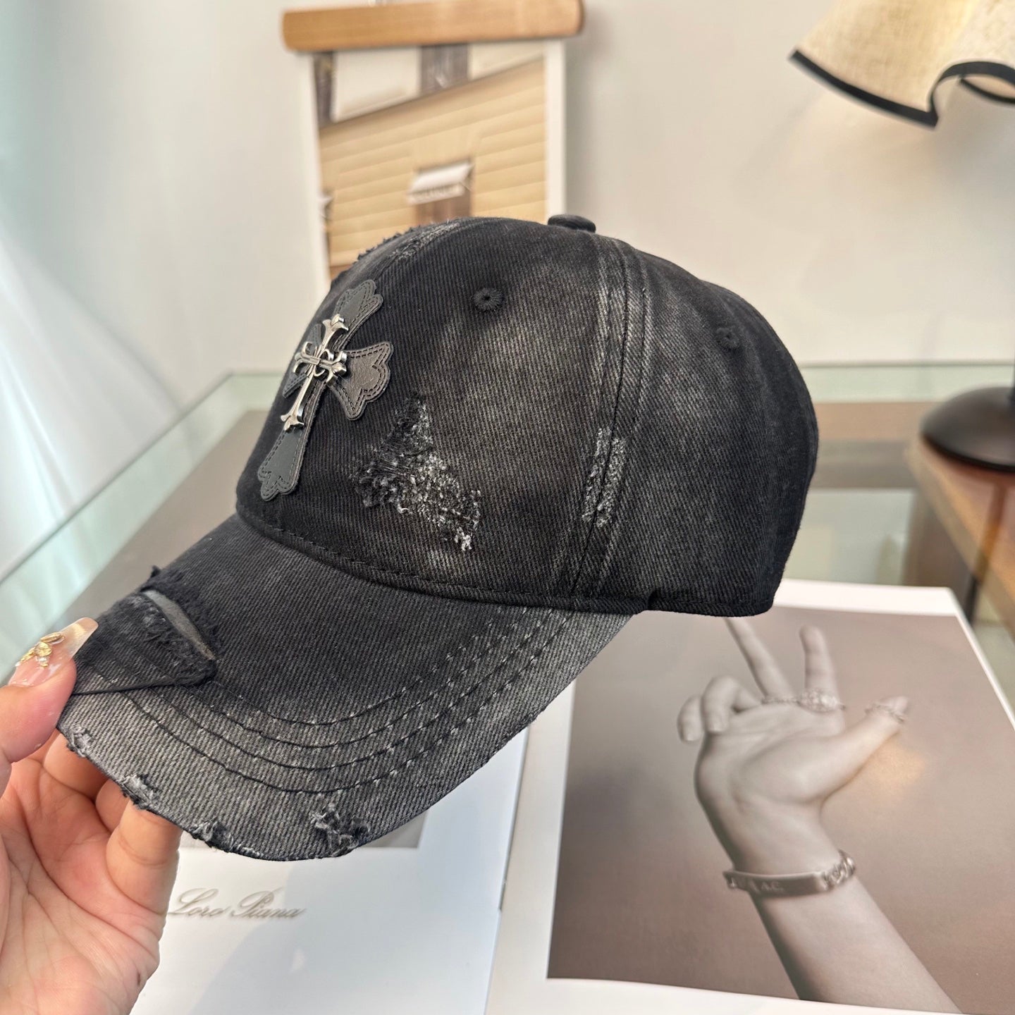 Premium Cross Embroidered Cap - Subtle Elegance